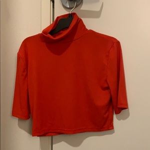 Cropped turtleneck